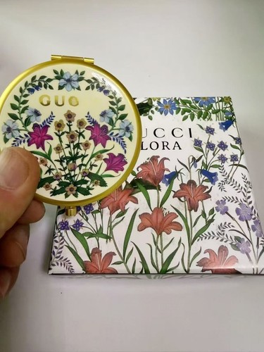 Floral pattern compact mirror - pattern,