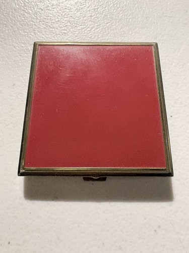 Vintage square red enamel - vintage,